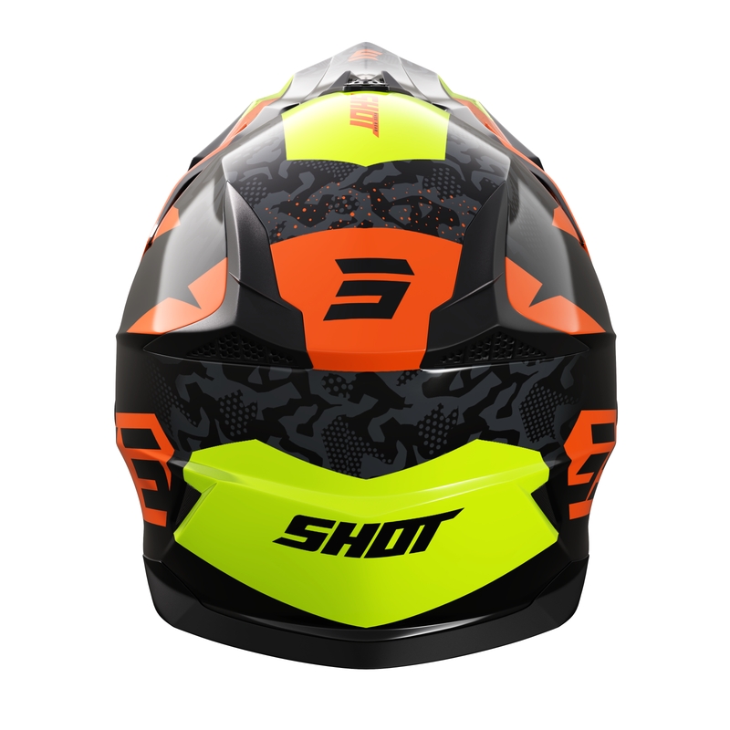 Dziecięcy kask motocrossowy Shot Pulse Airfit błyszczący czarno-fluo żółto-pomarańczowy wyprzedaż