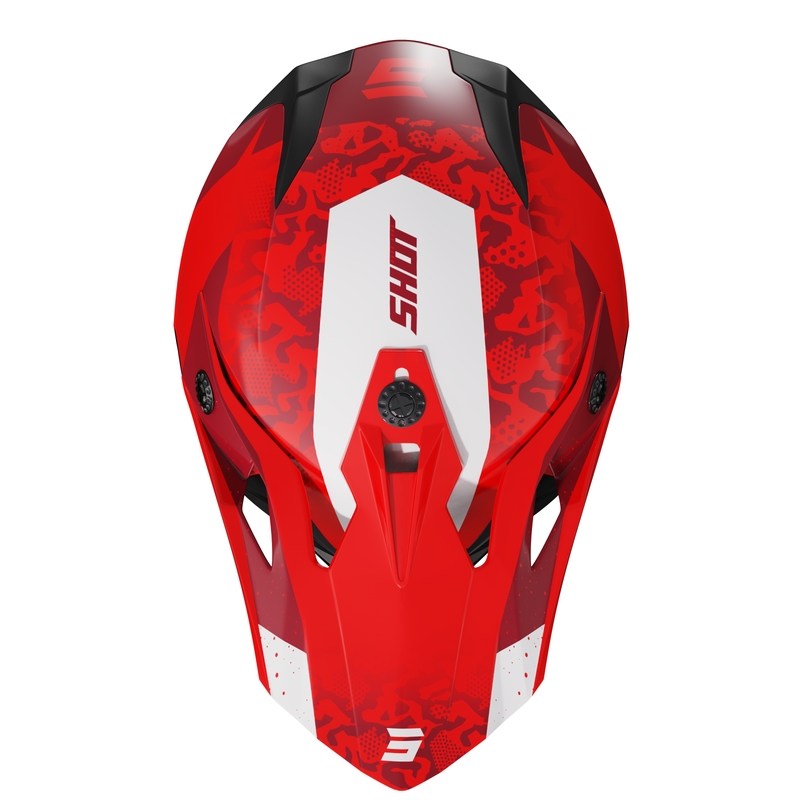 Dziecięcy kask motocrossowy Shot Pulse Airfit w kolorze błyszczącej czerwieni wyprzedaż