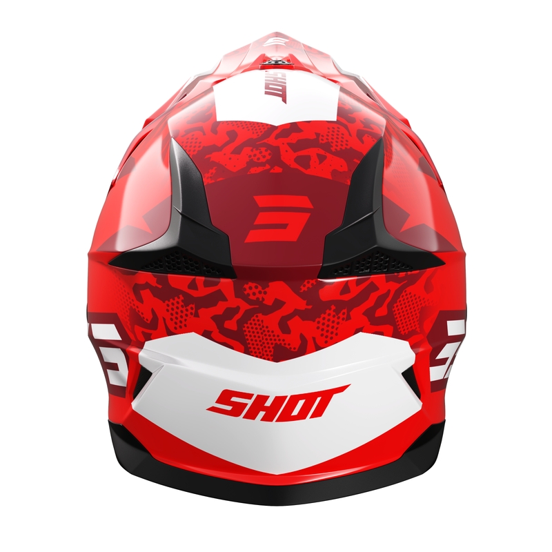 Dziecięcy kask motocrossowy Shot Pulse Airfit w kolorze błyszczącej czerwieni wyprzedaż