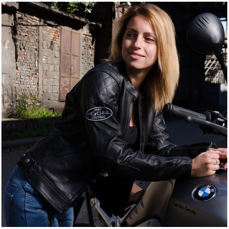 Damska kurtka motocyklowa Tschul 635 czarna wyprzedaż