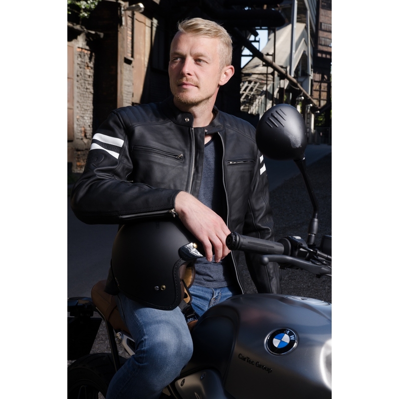 Skórzana kurtka motocyklowa Street Racer Block