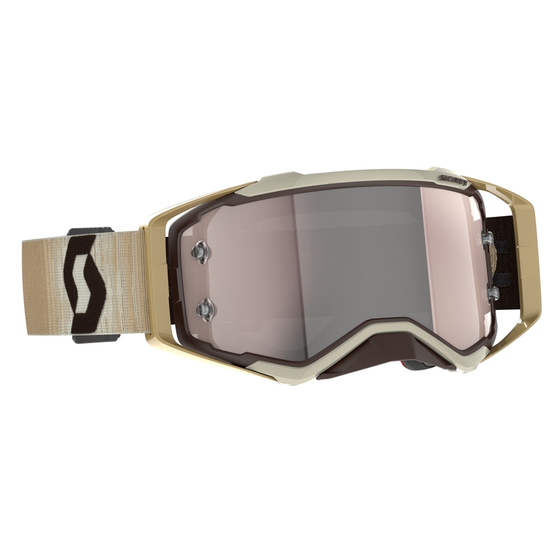 Gogle motocrossowe Scott Prospect CH beżowo-brązowo-srebrne