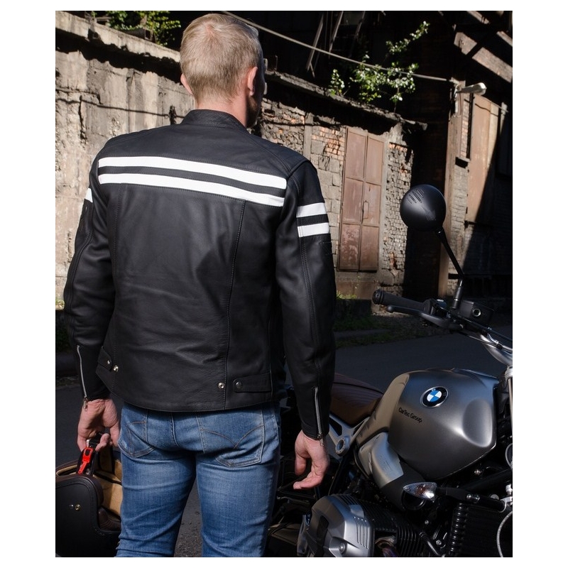 Skórzana kurtka motocyklowa Street Racer Block