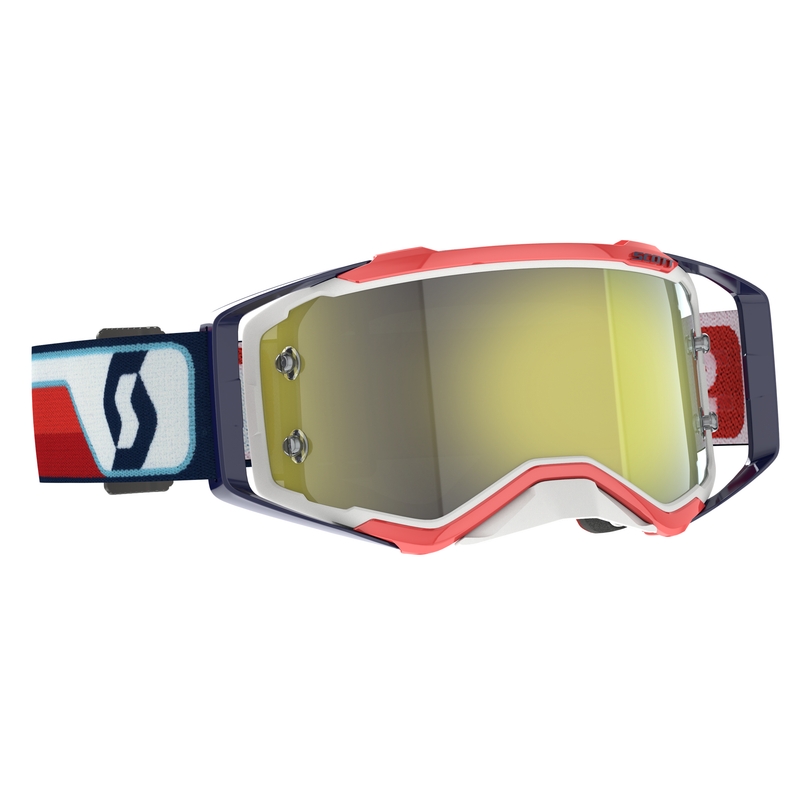 Gogle motocrossowe Scott Prospect CH czerwono-biało-żółte