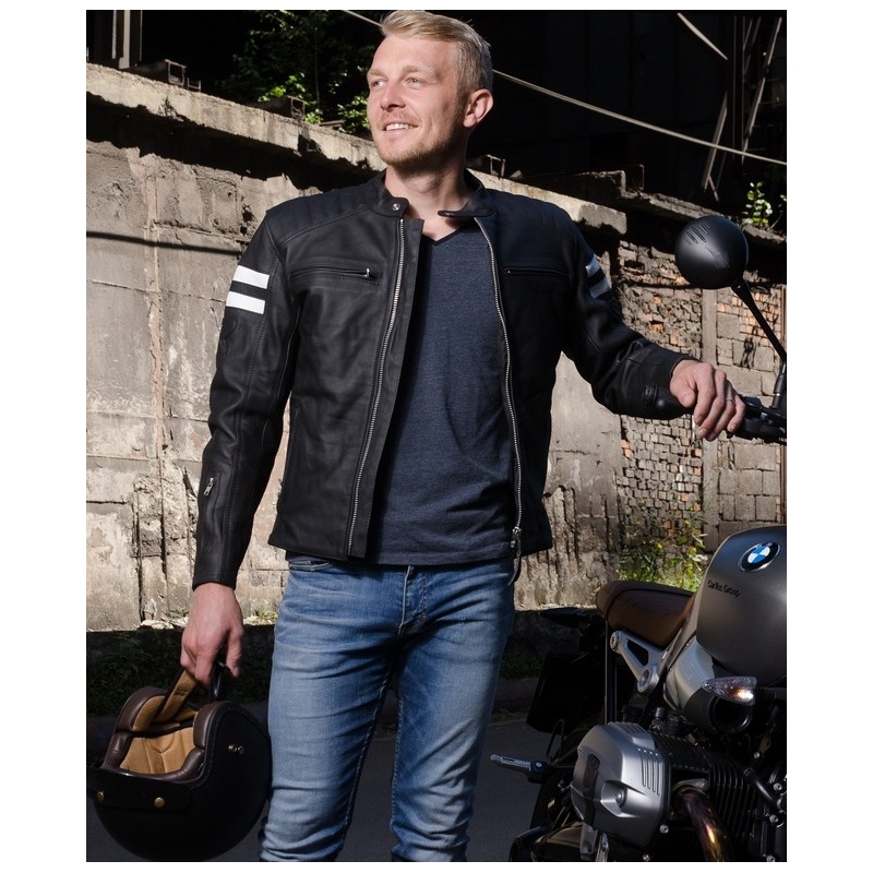Skórzana kurtka motocyklowa Street Racer Block