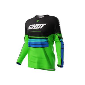Dziecięca koszulka motocrossowa Shot Peak w kolorze zielonym