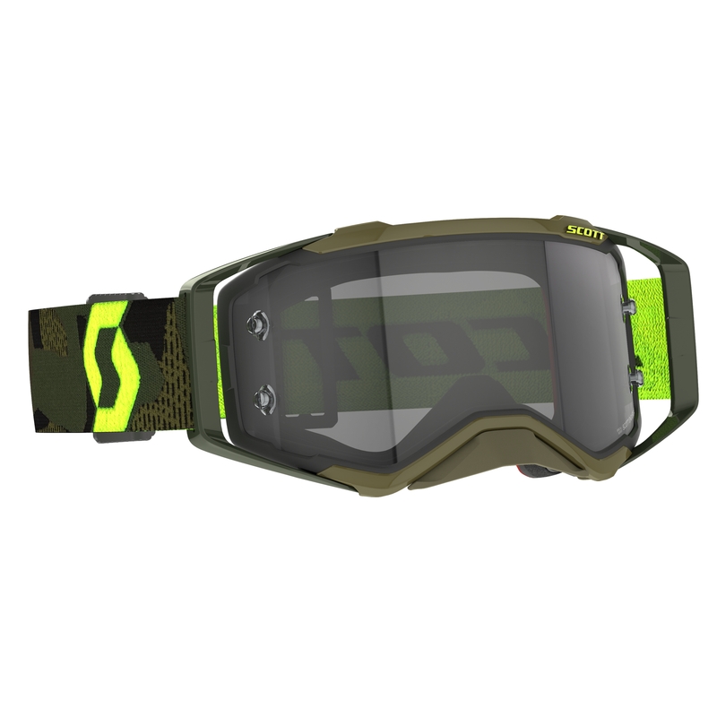 Gogle motocrossowe Scott Prospect LS khaki-fluo, żółto-jasnoszare
