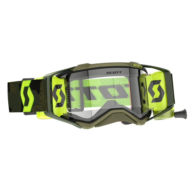 Gogle motocrossowe Scott Prospect Super WFS khaki-fluo żółte