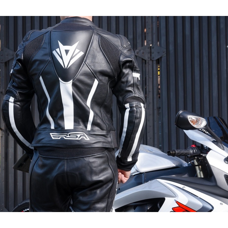 Kombinezon motocyklowy RSA Virus czarno-biały wyprzedaż