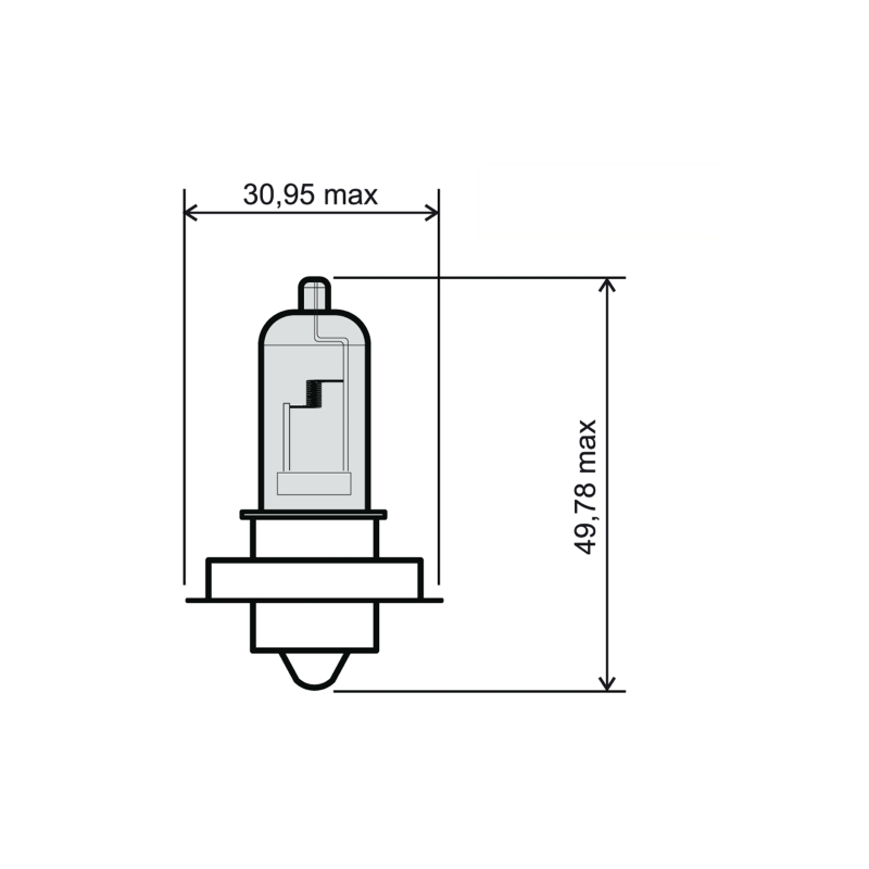 Bulb RMS 12V 15W, P26S white