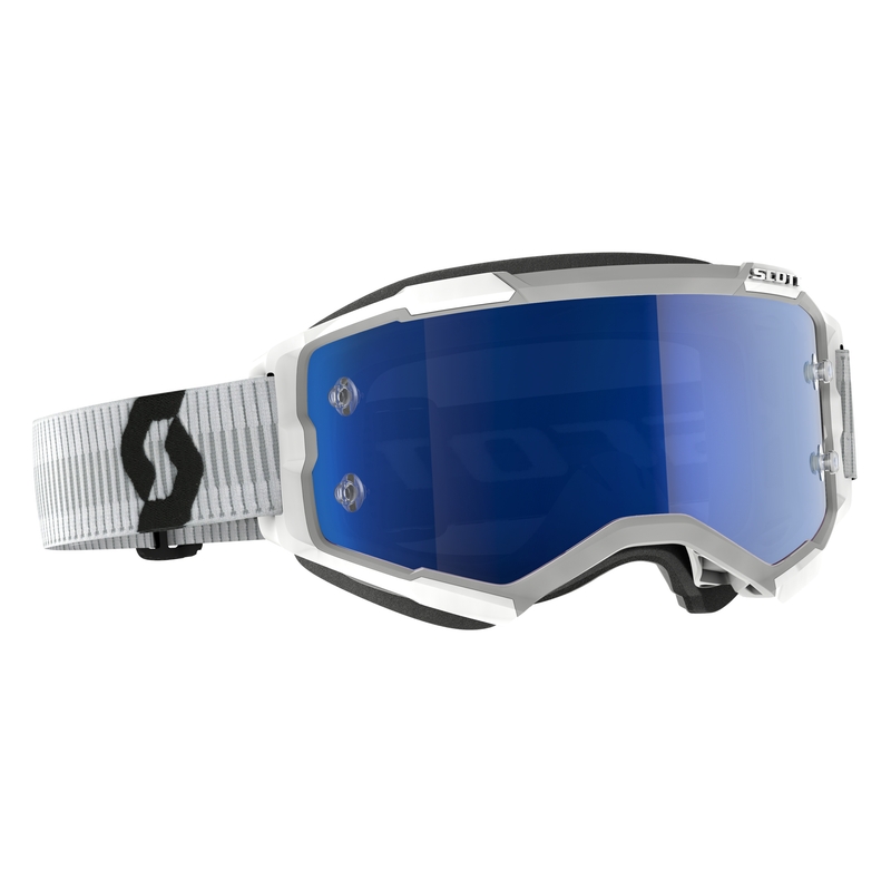 Gogle motocrossowe Scott Fury CH biało-niebieskie