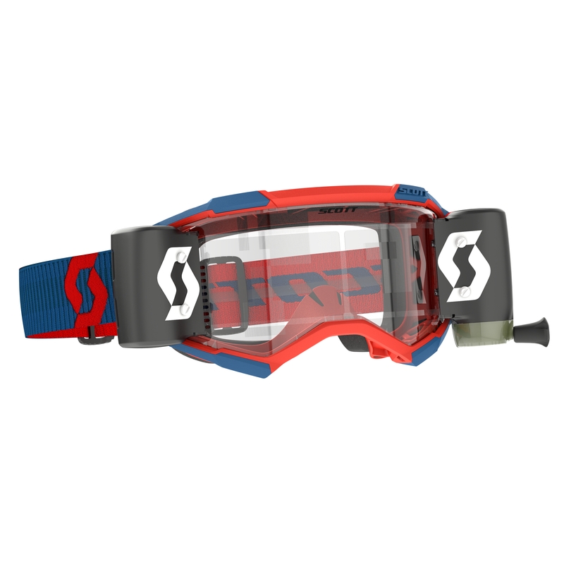 Gogle motocrossowe Scott Fury WFS niebiesko-fluo-czerwone