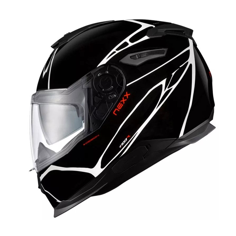 Kask motocyklowy integralny Nexx Y.100 B-SIDE czarno-biały wyprzedaż