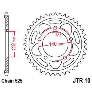 Rear sprocket JT JTR 10-42 42T, 525