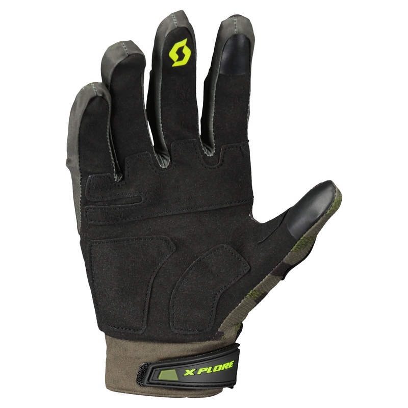 Rękawiczki motocyklowe SCOTT X-PLORE PRO w kolorze wojskowo-zielono-żółtym