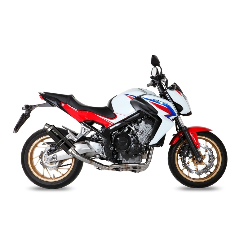 Full exhaust system 4x2x1 STORM GP Steel black for HONDA CB 650 F / FA 2014-2020