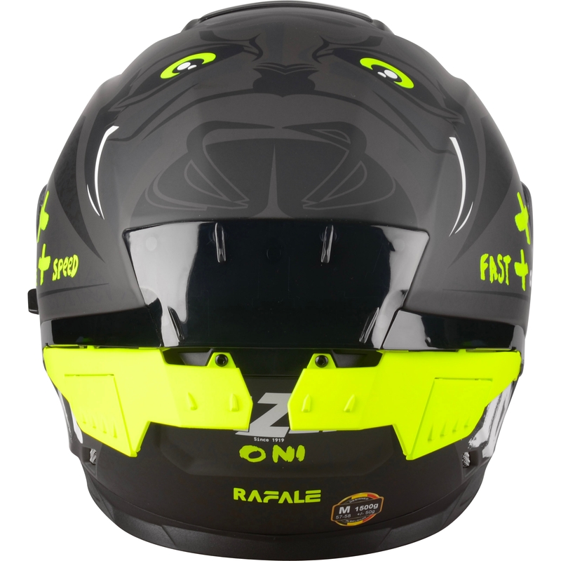 Kask motocyklowy integralny Lazer Rafale SR Ride Oni czarno-fluo-żółty