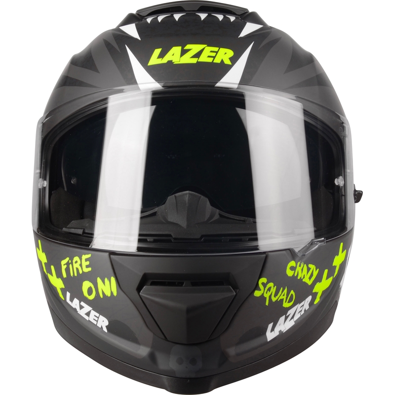 Kask motocyklowy integralny Lazer Rafale SR Ride Oni czarno-fluo-żółty