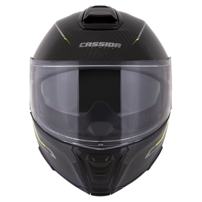 Kask składany Cassida Modulo 2.1 Plus Carbon fluo żółto-srebrno-czarny