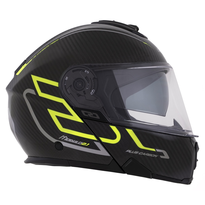 Kask składany Cassida Modulo 2.1 Plus Carbon fluo żółto-srebrno-czarny