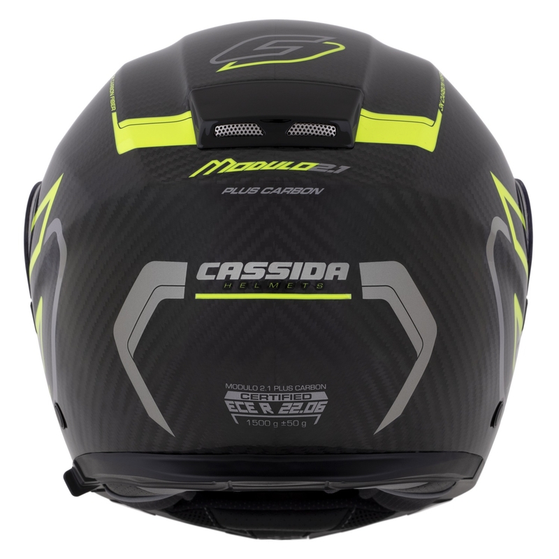 Kask składany Cassida Modulo 2.1 Plus Carbon fluo żółto-srebrno-czarny