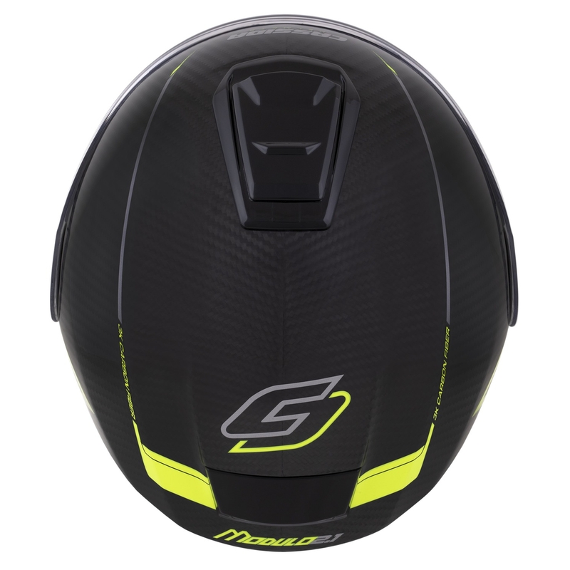 Kask składany Cassida Modulo 2.1 Plus Carbon fluo żółto-srebrno-czarny