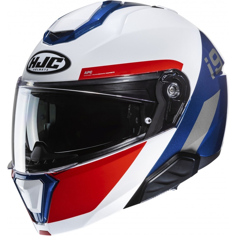 Kask składany HJC i91 Bina MC21 biało-niebiesko-czerwony