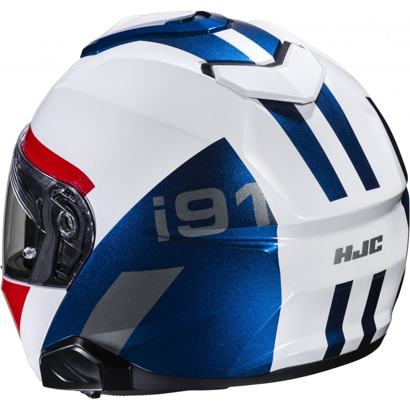 Kask składany HJC i91 Bina MC21 biało-niebiesko-czerwony