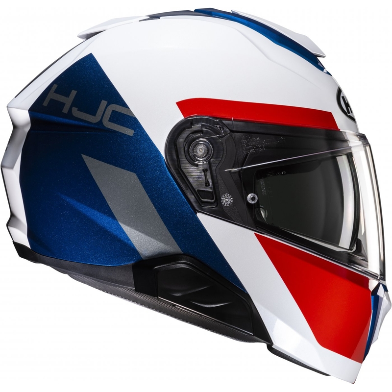 Kask składany HJC i91 Bina MC21 biało-niebiesko-czerwony