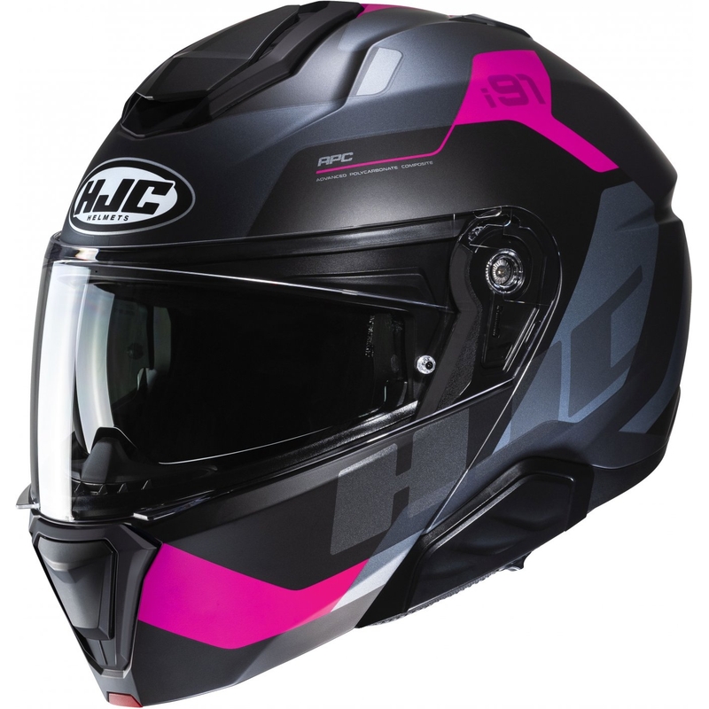 Kask typu flip-up HJC i91 Carst MC8SF czarno-różowy