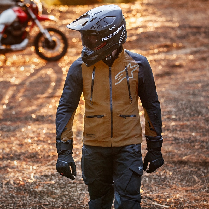 Kurtka motocyklowa Alpinestars Hyde XT Drystar XF w kolorze piaskowo-czarnym