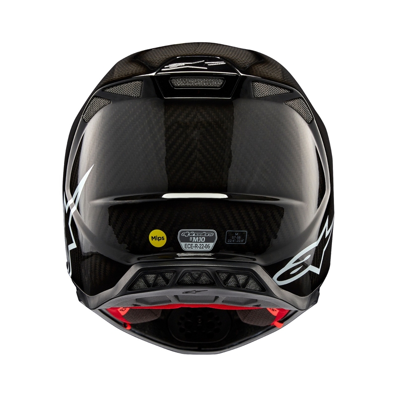 Kask motocrossowy Alpinestars Supertech S-M10 Solidny błyszczący karbon