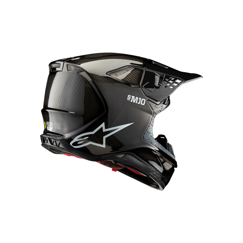 Kask motocrossowy Alpinestars Supertech S-M10 Solidny błyszczący karbon