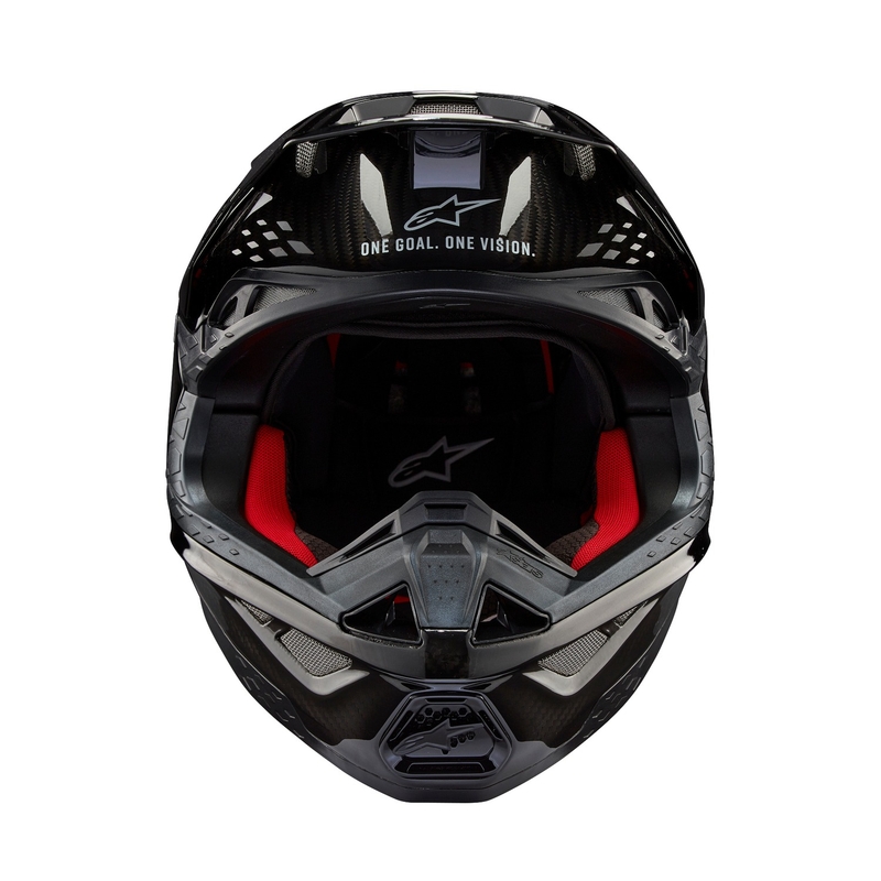 Kask motocrossowy Alpinestars Supertech S-M10 Solidny błyszczący karbon