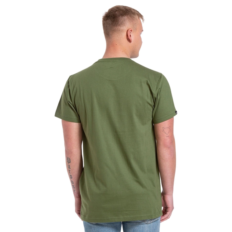 T-shirt męski Meatfly Repash w kolorze oliwkowym