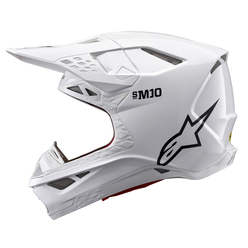 Kask motocrossowy Alpinestars Supertech S-M10 Solidny, biały