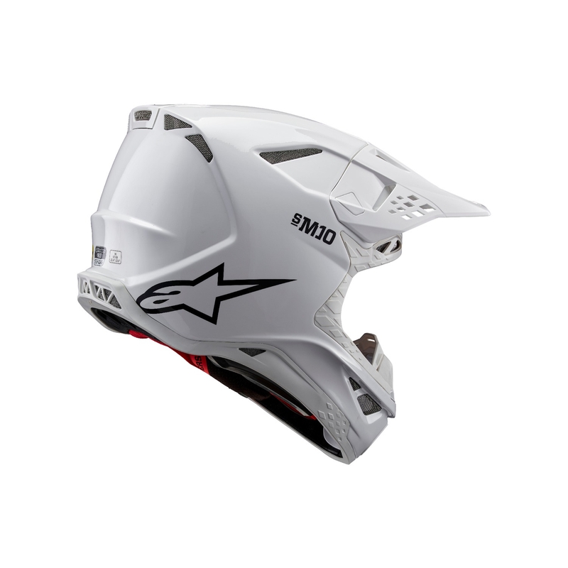 Kask motocrossowy Alpinestars Supertech S-M10 Solidny, biały