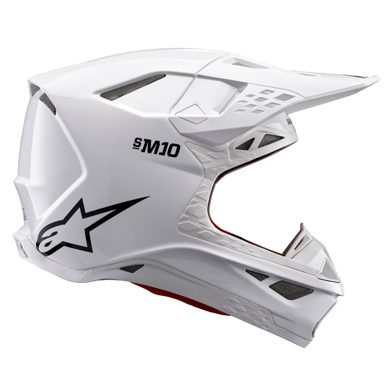 Kask motocrossowy Alpinestars Supertech S-M10 Solidny, biały