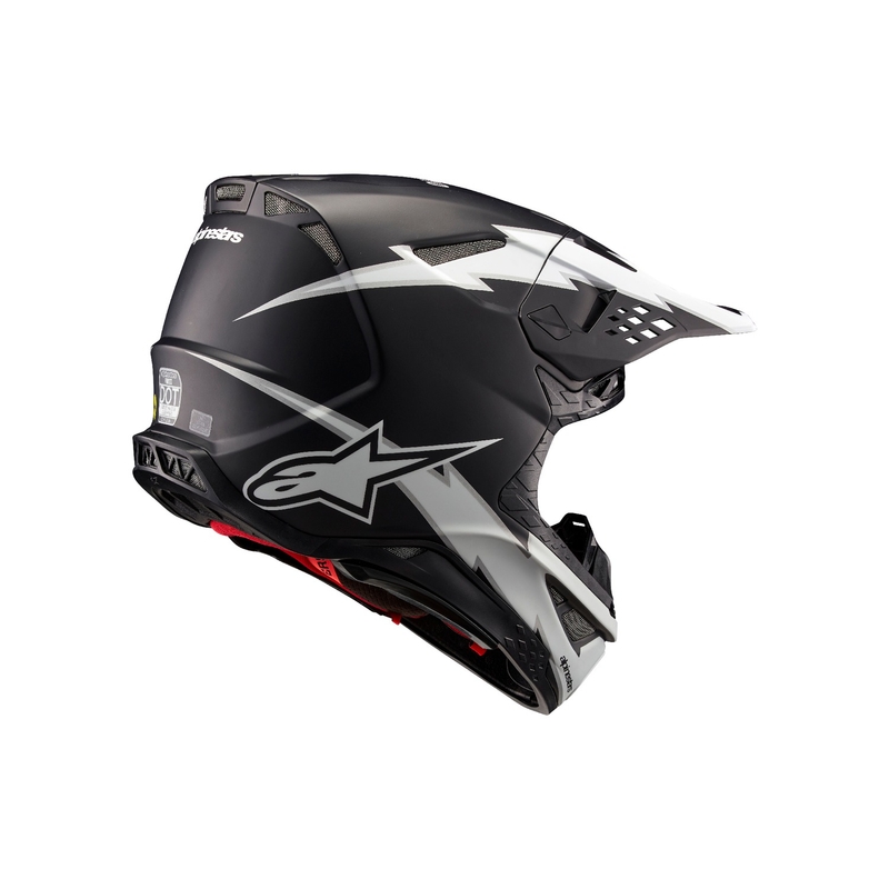 Kask motocrossowy Alpinestars Supertech S-M10 Ampress matowo-czarno-biały
