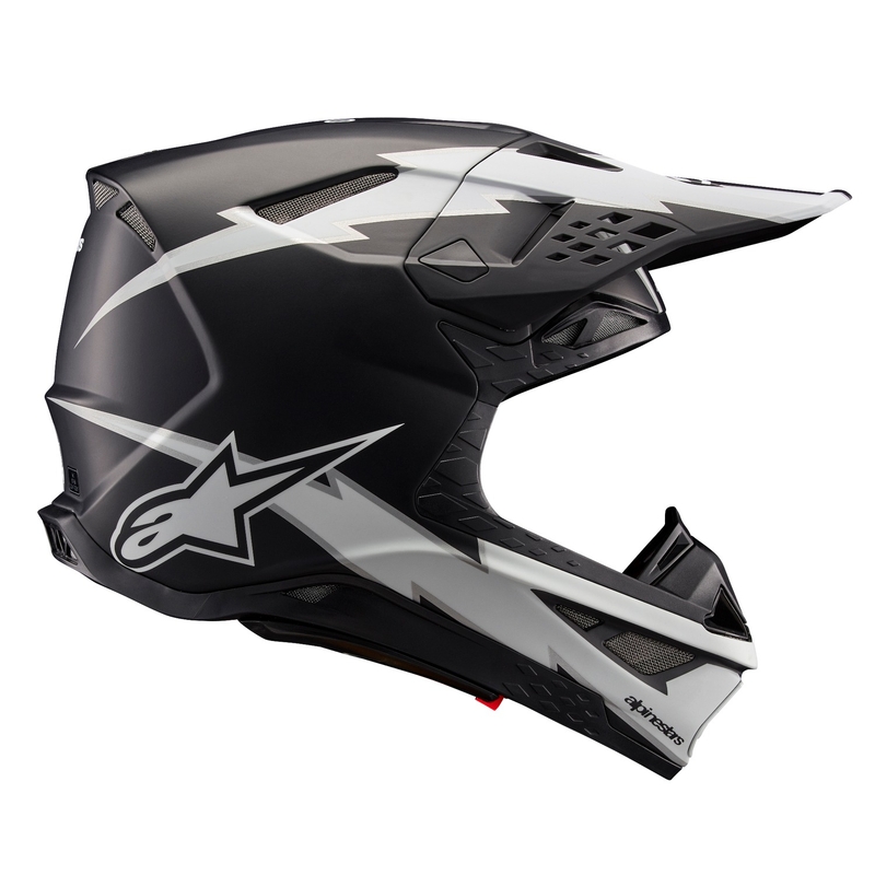 Kask motocrossowy Alpinestars Supertech S-M10 Ampress matowo-czarno-biały