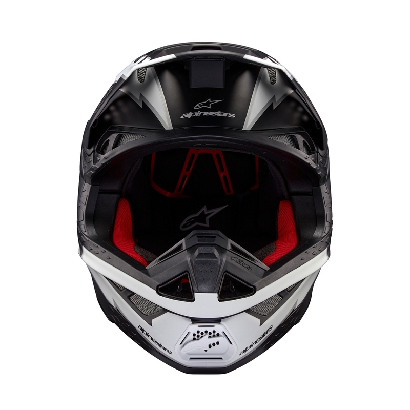 Kask motocrossowy Alpinestars Supertech S-M10 Ampress matowo-czarno-biały