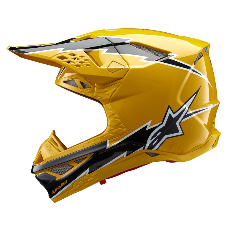 Kask motocrossowy Alpinestars Supertech S-M10 Ampress czarno-żółty