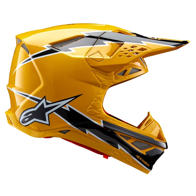 Kask motocrossowy Alpinestars Supertech S-M10 Ampress czarno-żółty