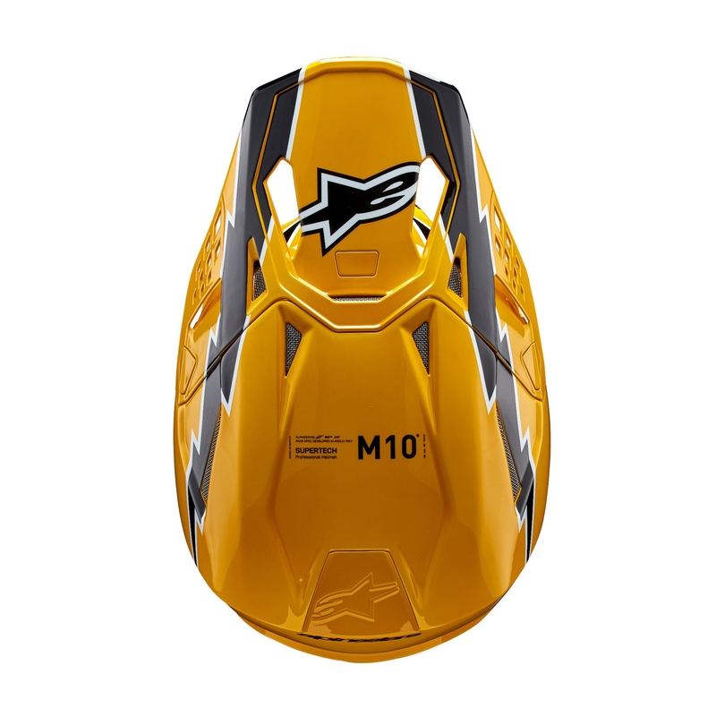 Kask motocrossowy Alpinestars Supertech S-M10 Ampress czarno-żółty