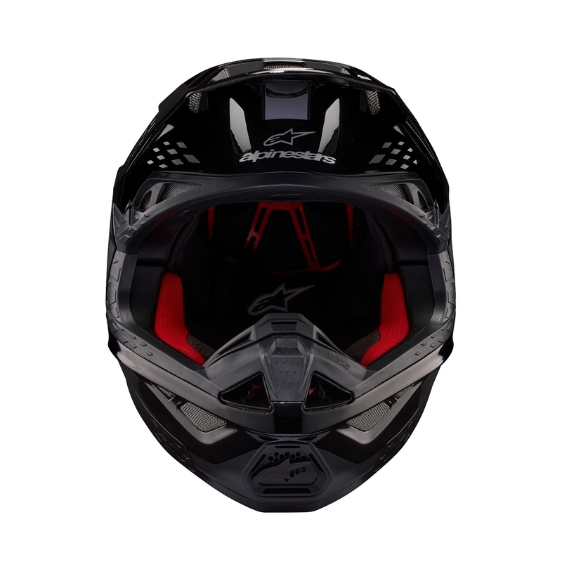 Kask motocrossowy Alpinestars Supertech S-M10 Flood czarno-ciemnoszary