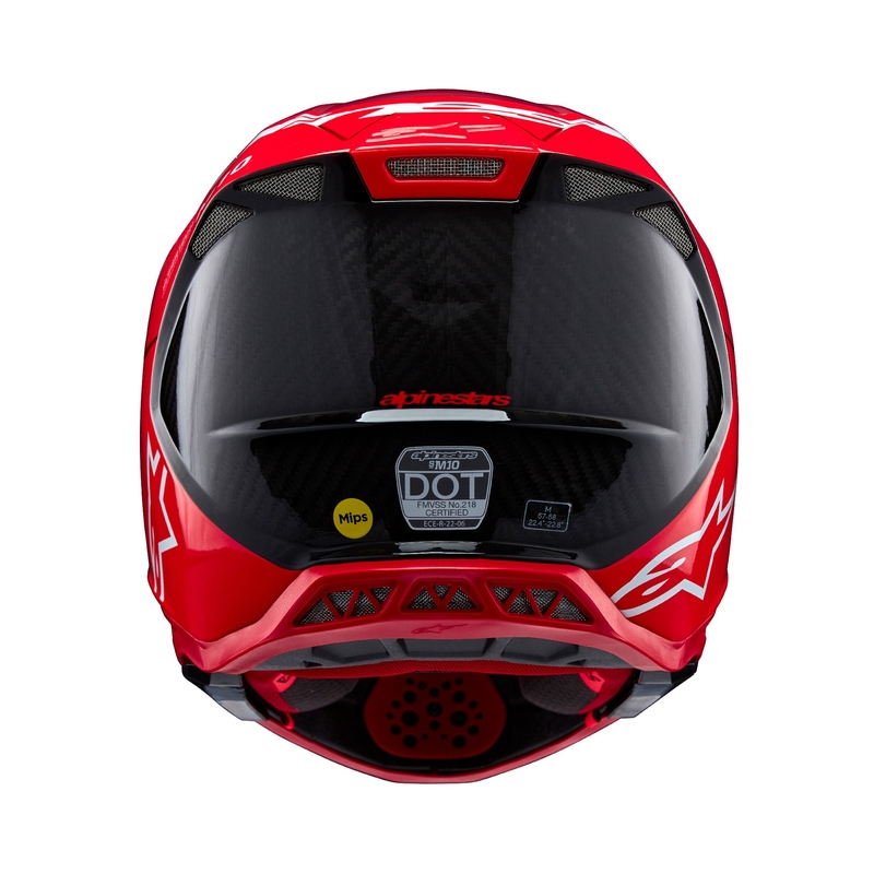Kask motocrossowy Alpinestars Supertech S-M10 Flood matowy fluo czerwono-czerwony