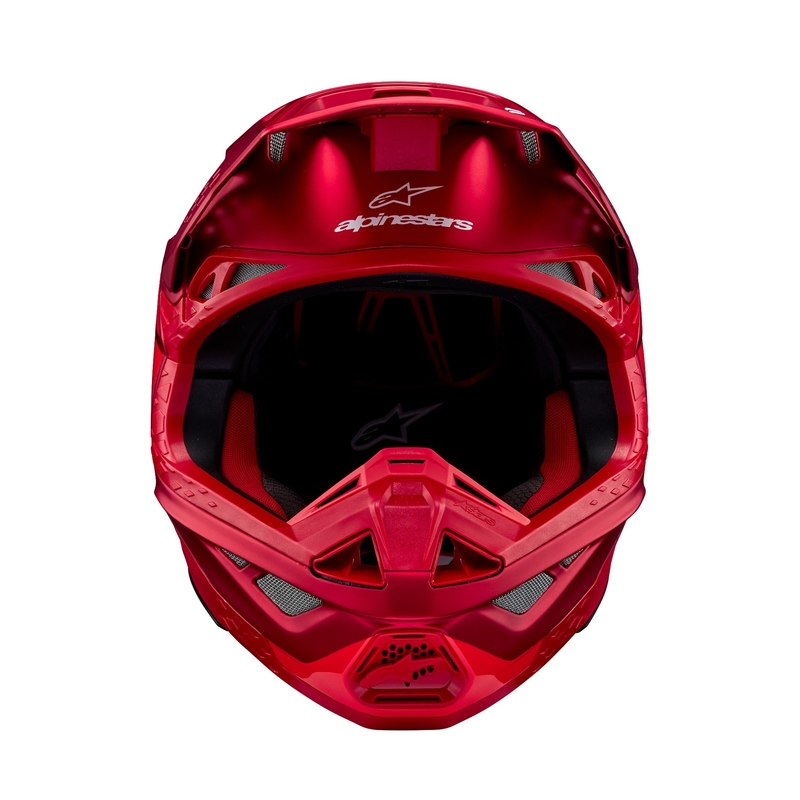 Kask motocrossowy Alpinestars Supertech S-M10 Flood matowy fluo czerwono-czerwony