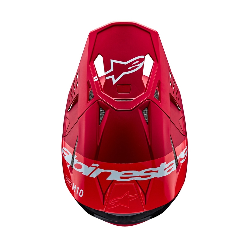 Kask motocrossowy Alpinestars Supertech S-M10 Flood matowy fluo czerwono-czerwony