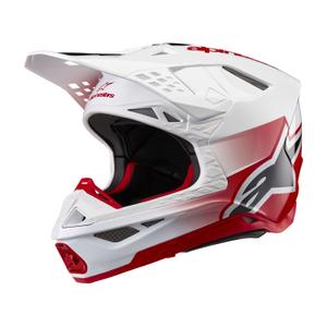 Kask motocrossowy Alpinestars Supertech S-M10 Unite czerwono-biały