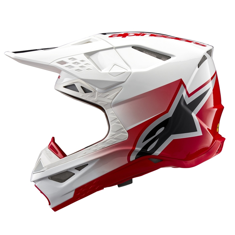 Kask motocrossowy Alpinestars Supertech S-M10 Unite czerwono-biały